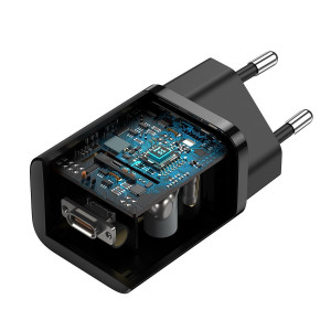 Incarcator Telefon Rapid Baseus Super Si 1C 25W Cu Cablu USB-C la USB-C 1m (negru) TZCCSUP-L01
