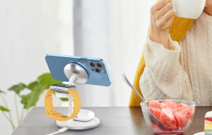 Incarcator wireless inductie Choetech cu suport 2in1 T585-F - Img 3