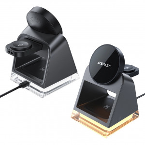 Incarcator Wireless Inductie Suport Birou 3in1 Acefast E17 MagSafe