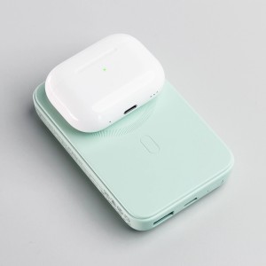 Mini Baterie Externa PowerBank Wireless 20W 10000mAh Joyroom JR-W020 (verde deschis)