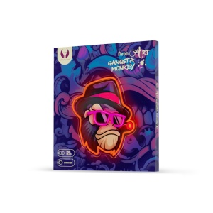 Neon LED ART GANGSTA MONKEY Forever Light FLA03, 310x18x350mm (Multicolor)