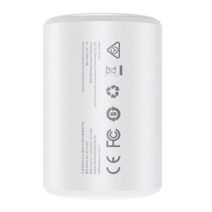 Pompa Aer Portabila Wireless Baseus PocketGo 240 l/min 4000Pa, Lanterna LED, Functie Dezumflare (Alba)