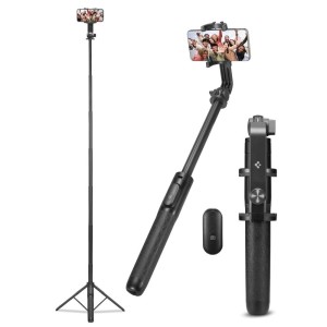 SelfieStick Trepied Telescopic + Telecomanda Bluetooth Spigen S560W negru