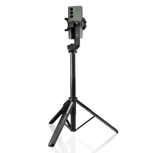 SelfieStick Trepied Telescopic + Telecomanda Bluetooth Spigen S560W negru