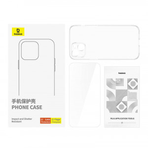 Set Husa transparenta Baseus iPhone 15 Plus + sticla securizata P60115400201-01 - Img 3