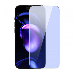 Sticla securizata Baseus Crystal Anti-albastru si rezistenta la praf 0.3 mm pentru iPhone 14 Pro Max (2 buc) SGBL120302 - Img 1