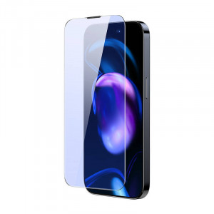 Sticla securizata Baseus Crystal Anti-albastru si rezistenta la praf 0.3 mm pentru iPhone 14 Pro Max (2 buc) SGBL120302 - Img 5
