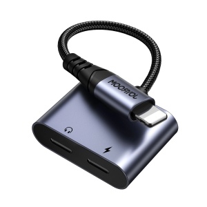 Adaptor Audio 2 in 1 Joyroom SY-L02 Lightning la Lightning dublu 2.4A (negru)