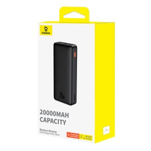 Baterie Externa Powerbank Baseus AirPow 20000mAh 20W USB, USB-C si Micro USB (Negru)