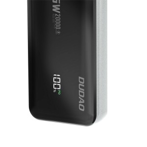 Baterie Externa Powerbank Dudao K65 cu display USB-A / USB-C 20000mAh 65W - Negru
