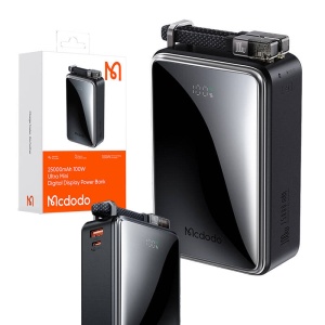 Baterie Externa Powerbank Mcdodo MC-0561 Digital Dis 25000mAh, 100W, Cablu USB-C 0.2m (Negru)