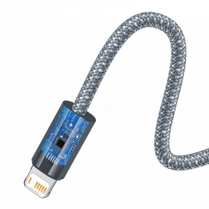 Cablu de date Baseus Dynamic Series USB la Lightning, 2.4A, 1m (gri) CALD000416 - Img 3