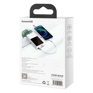 Cablu de date Baseus Superior Series USB-C la Lightning, 20W, PD, 0.25m (alb) CATLYS-02 - Img 11