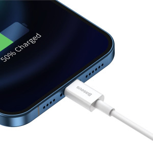 Cablu Incarcare Rapida Baseus Superior Series USB la Lightning 2.4A 2m (alb) CALYS-C02