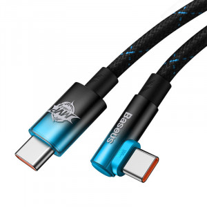 Cablu de date rapid USB-C la USB-C Baseus MVP2, 100 W, 1 m (negru / albastru) CAVP000621 - Img 4