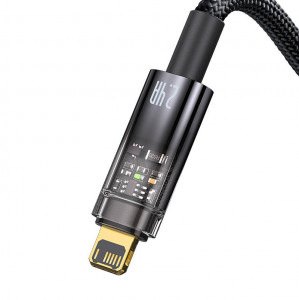 Cablu de date USB la Lightning Baseus Explorer, 2.4 A, 2 m (negru) CATS000501 - Img 3