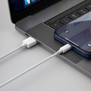 Cablu de date USB la Lightning BASEUS Simple Wisdom 2.4A 1.5m set 2buc (Alb) TZCALZJ-02 - Img 6