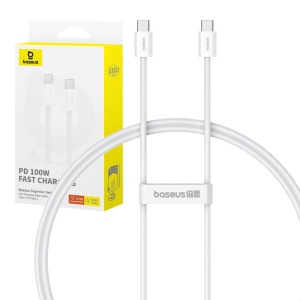Cablu Incarcare Rapid Baseus Superior 2 100W USB-C la USB-C (Alb)