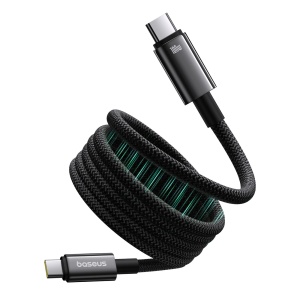 Cablu Incarcare Rapid Magnetic Baseus USB Tungsten Gold USB-C la USB-C 100W 1m (Negru) P10319805111-00
