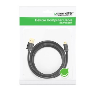 Cablu USB la mini USB Gold Plated Ugreen 5 pini 0.25 m - 3m Negru (US132)