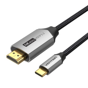 Cablu USB-C la HDMI 2.0 Vention CRBBH 2m, 4K 60Hz (Negru)