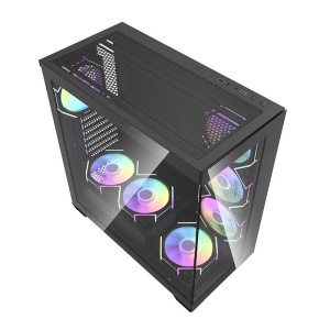 Carcasa PC Darkflash DS900 (Negru) + 7 Ventilatoare ARGB