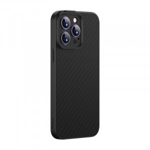 Carcasa magnetica Baseus Synthetic Fiber Series pentru iPhone 14 Pro (negru)+ sticla securizata + kit de curatare ARQW000101 - Img 4