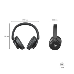 Casti Wireless Bluetooth Over Ear Tronsmart Sounfii Q20 ANC (Negru)