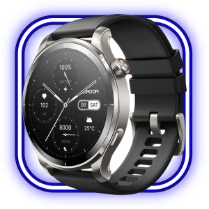 Ceas Inteligent Smartwatch Bluetooth 5.3 Joyroom R-FV1, Ecran AMOLED 1.43 Inch, 1 ATM (Negru)