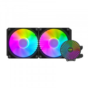 Cooler CPU Darkflash DC240 ARGB 2x 120x120 PC Racire cu apa 2x 120x120 (negru) - Img 2