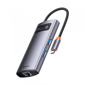 Hub 4in1 Baseus Metal Gleam Series, USB-C la 3x USB 3.0 + Ethernet RJ45 WKWG070113 - Img 5