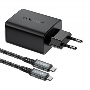 Incarcator de perete Acefast A17, 65W GaN, USB+USB-C+HDMI, cablu USB-C (negru) - Img 2