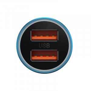 Incarcator rapid auto BASEUS Golden Contactor Max, 2x USB, 60W (albastru) CGJM000003 - Img 3