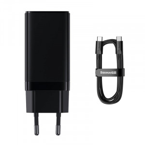 Incarcator rapid Baseus GAN3 Pro, 2xUSB-C + USB, 65W (negru) CCGP050101 - Img 3