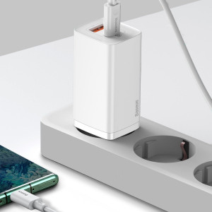 Incarcator rapid de calatorie Baseus GaN2 Lite USB+C 65W EU (alb) CCGAN2L-B02 - Img 9