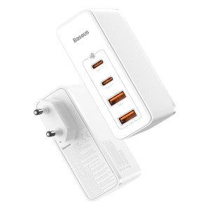 Incarcator Telefon Rapid De Retea BASEUS GaN2 Pro 2x USB + 2x USB-C 100W (alb)