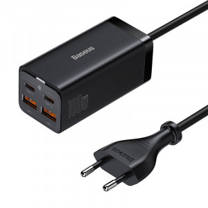 Incarcator Rapid De Retea Baseus GaN3 Pro 2xUSB-C + 2xUSB, 100W (negru)