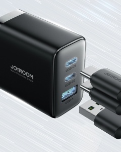 Incarcator Telefon Rapid Joyroom JR-TCF10 2x USB-C USB-A 32W (Negru)