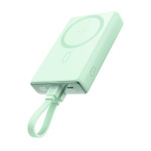 Mini Baterie Externa PowerBank Wireless Magnetic MagSafe 20W 10000mAh Joyroom JR-PBM01 Cu Suport + Cablu Lightning - USB-C