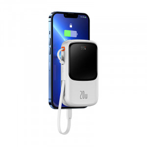 Powerbank Baseus Qpow Pro cu cablu Lightning, 10000mAh, 20W (alb) PPQD020002 - Img 6