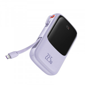 Powerbank Baseus Qpow Pro cu cablu USB-C, 10000 mAh, 22.5 W (violet) PPQD020105 - Img 5