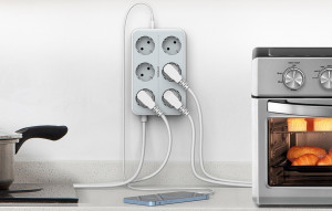 Prelungitor electric multiplu 3600W, 6x AC, 3x USB TESSAN