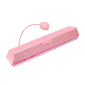 Soundbar Bluetooth Gaming Edifier HECATE G1500 Bar RGB 2 x 2.5W Microfon Detasabil (roz)