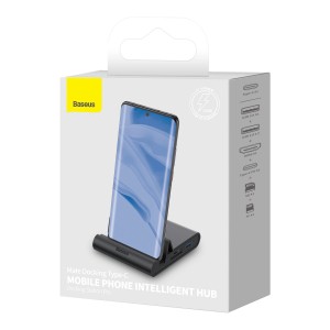 Statie Andocare Hub USB-C Pentru Smartphone Baseus Pro Mate, PD, 100 W (negru) 