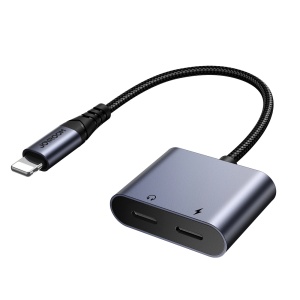 Adaptor Audio 2 in 1 Joyroom SY-L02 Lightning la Lightning dublu 2.4A (negru)