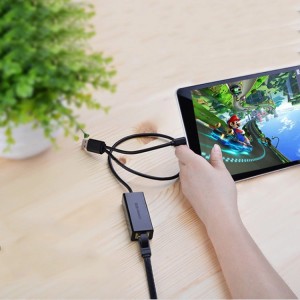 Adaptor Retea Ethernet USB la RJ45 UGREEN CR110 (negru)