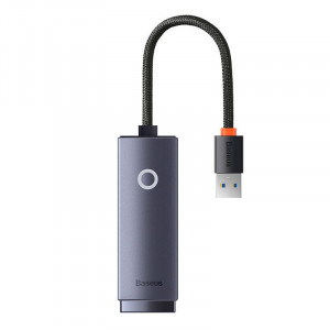 Adaptor Retea Baseus Lite Series USB la RJ45, 1000 Mbps (Gri) WKQX000113