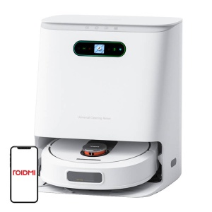 Aspirator Robot Inteligent cu Statie Roidmi EVA 48W 3200Pa, Functie MOP (Alb) 
