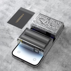 Baterie Externa Powerbank Dudao K20 USB-A / USB-C 10000mAh 22.5W - argintiu