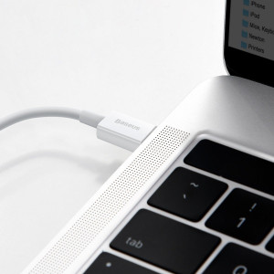 Cablu de date Baseus Superior Series USB-C la Lightning, 20W, PD, 1m (alb) - Img 8